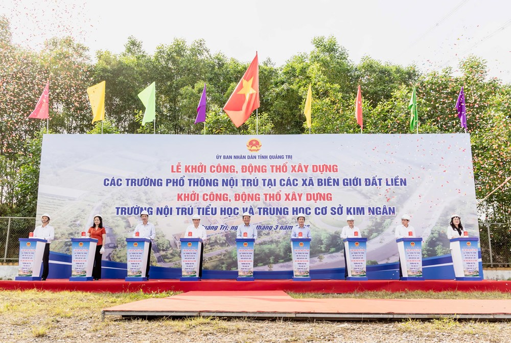 Tổng Bí thư Tô Lâm dự Lễ khởi công, động thổ đồng loạt các trường nội trú liên cấp biên giới - ảnh 6