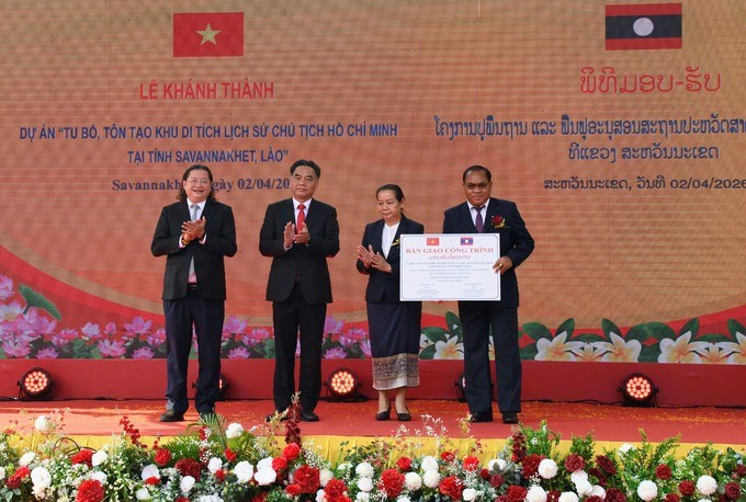 Khánh thành Dự án tu bổ, tôn tạo Khu di tích lịch sử Chủ tịch Hồ Chí Minh tại Savannakhet - ảnh 2