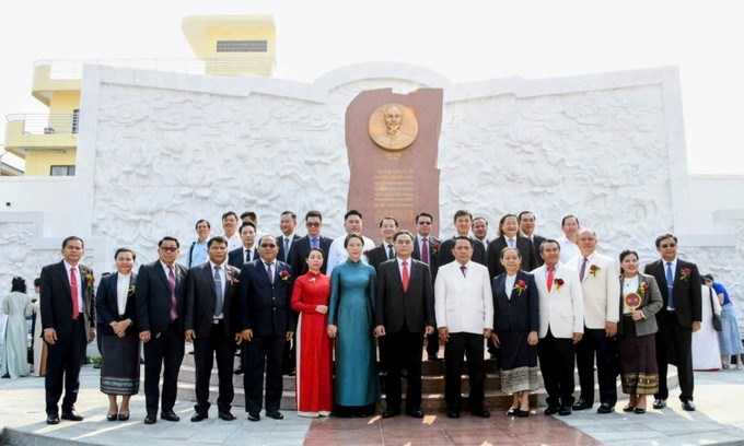 Khánh thành Dự án tu bổ, tôn tạo Khu di tích lịch sử Chủ tịch Hồ Chí Minh tại Savannakhet - ảnh 4