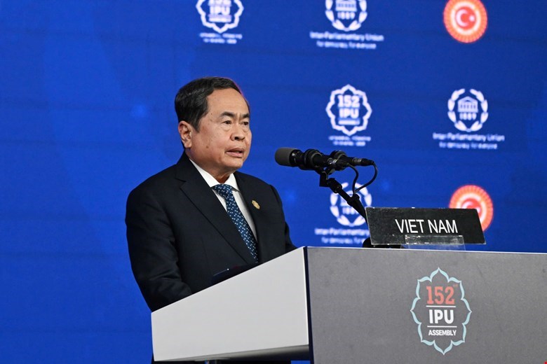 Chủ tịch Quốc hội Trần Thanh Mẫn phát biểu tại Phiên thảo luận chung Đại hội đồng IPU-152 - ảnh 1