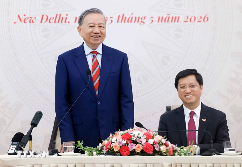 Tổng Bí thư, Chủ tịch nước Tô Lâm gặp gỡ cộng đồng người Việt Nam tại Ấn Độ - ảnh 2