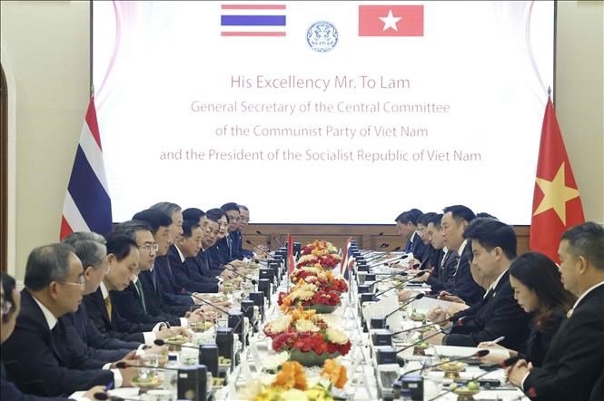 Tổng Bí thư, Chủ tịch nước Tô Lâm hội đàm với Thủ tướng Thái Lan Anutin Charnvirakul - ảnh 3