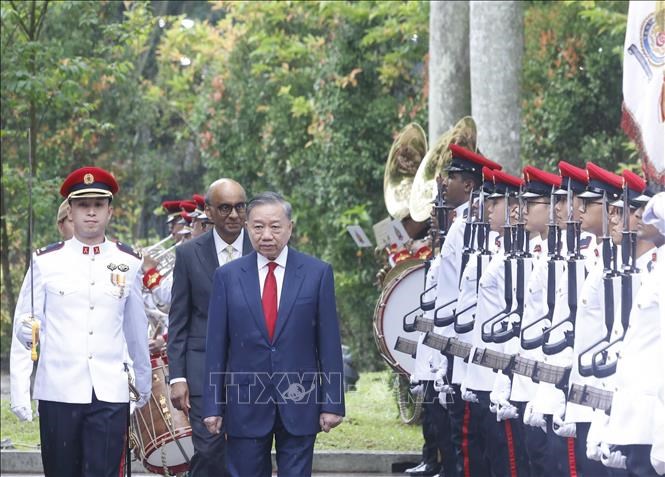 Lễ đón Tổng Bí thư, Chủ tịch nước Tô Lâm và phu nhân thăm cấp Nhà nước CH Singapore - ảnh 2