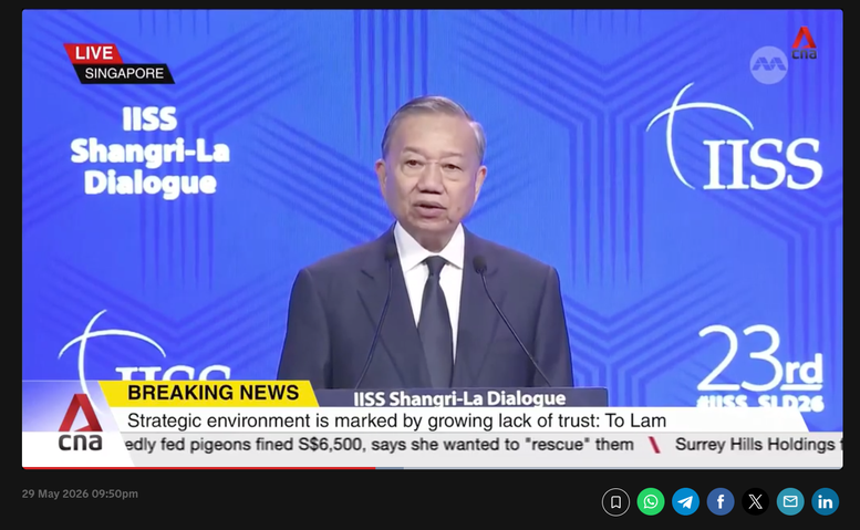 Báo chí quốc tế đánh giá cao thông điệp của Tổng Bí thư, Chủ tịch nước Tô Lâm tại Đối thoại Shangri-La - ảnh 1