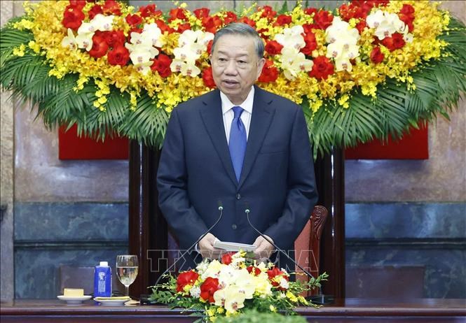 Bài phát biểu của Tổng Bí thư, Chủ tịch nước Tô Lâm tiếp các trưởng đoàn tham dự Diễn đàn Tương lai ASEAN 2026 - ảnh 1