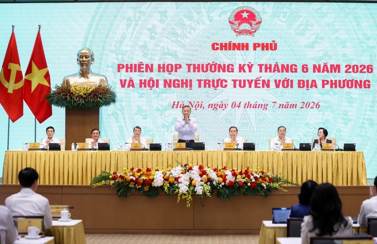Tổng Bí thư, Chủ tịch nước Tô Lâm dự và chỉ đạo Phiên họp Chính phủ thường kỳ tháng 6 và Hội nghị trực tuyến với địa phương - ảnh 1