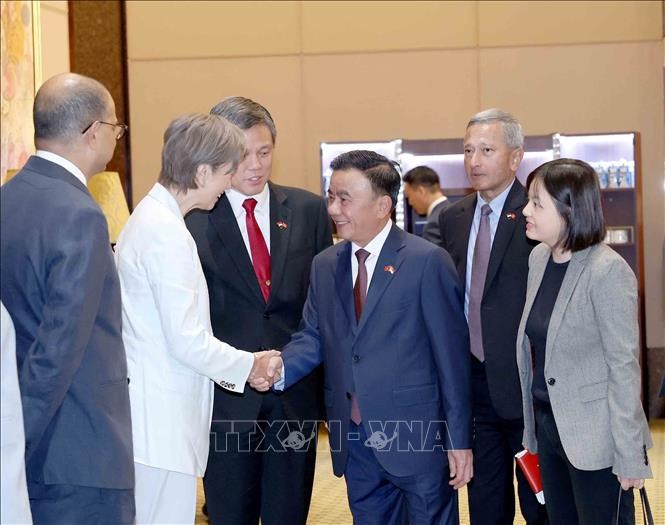 Lễ đón Ủy viên Bộ Chính trị, Thường trực Ban Bí thư Trần Cẩm Tú thăm chính thức Singapore - ảnh 2