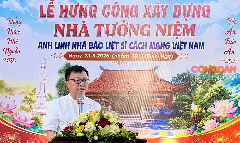 Lễ hưng công xây dựng Nhà Tưởng niệm liệt sĩ nhà báo tại Nghệ An - ảnh 1