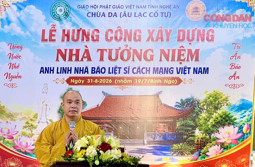 Lễ hưng công xây dựng Nhà Tưởng niệm liệt sĩ nhà báo tại Nghệ An - ảnh 2