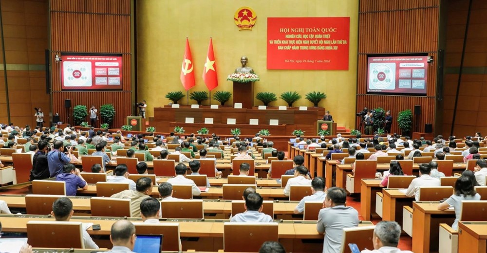 Sáng nay, Hội nghị toàn quốc nghiên cứu, học tập, quán triệt và triển khai thực hiện 6 Nghị quyết, Chỉ thị của Bộ Chính trị - ảnh 1