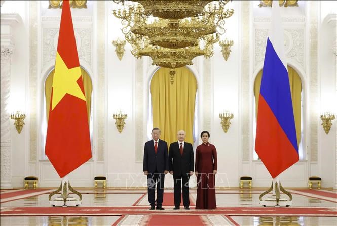  Tổng thống Liên bang Nga Vladimir Putin chủ trì Lễ đón Tổng Bí thư, Chủ tịch nước Tô Lâm - ảnh 1