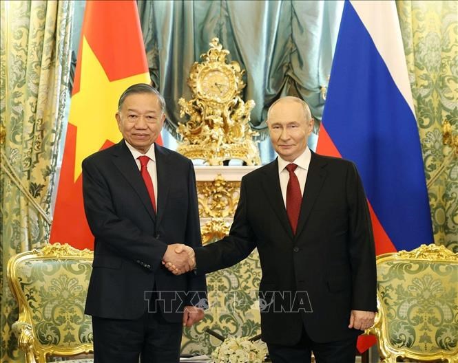  Tổng thống Liên bang Nga Vladimir Putin chủ trì Lễ đón Tổng Bí thư, Chủ tịch nước Tô Lâm - ảnh 6