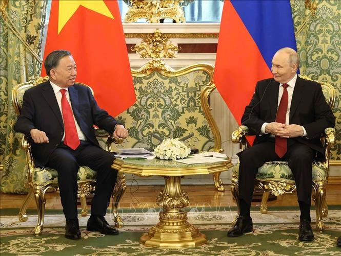  Tổng thống Liên bang Nga Vladimir Putin chủ trì Lễ đón Tổng Bí thư, Chủ tịch nước Tô Lâm - ảnh 7