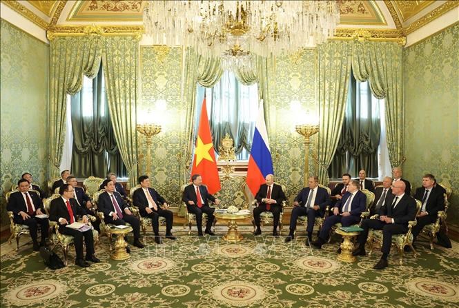  Tổng thống Liên bang Nga Vladimir Putin chủ trì Lễ đón Tổng Bí thư, Chủ tịch nước Tô Lâm - ảnh 8