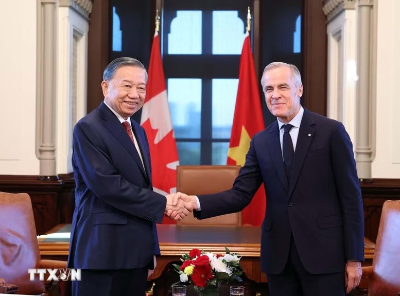 Tổng Bí thư, Chủ tịch nước Tô Lâm hội đàm với Thủ tướng Canada Mark Carney - ảnh 1
