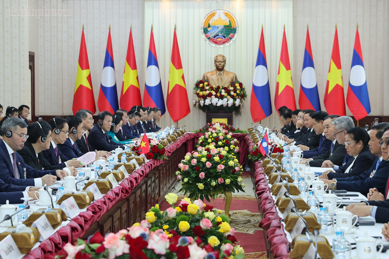 Thủ tướng Lê Minh Hưng hội đàm với Thủ tướng Lào - ảnh 2