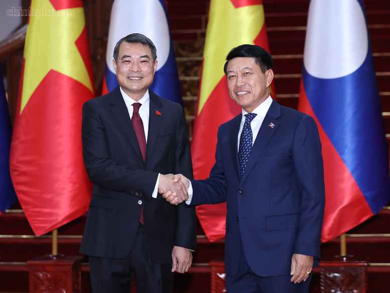 Thủ tướng Lê Minh Hưng hội đàm với Thủ tướng Lào - ảnh 1