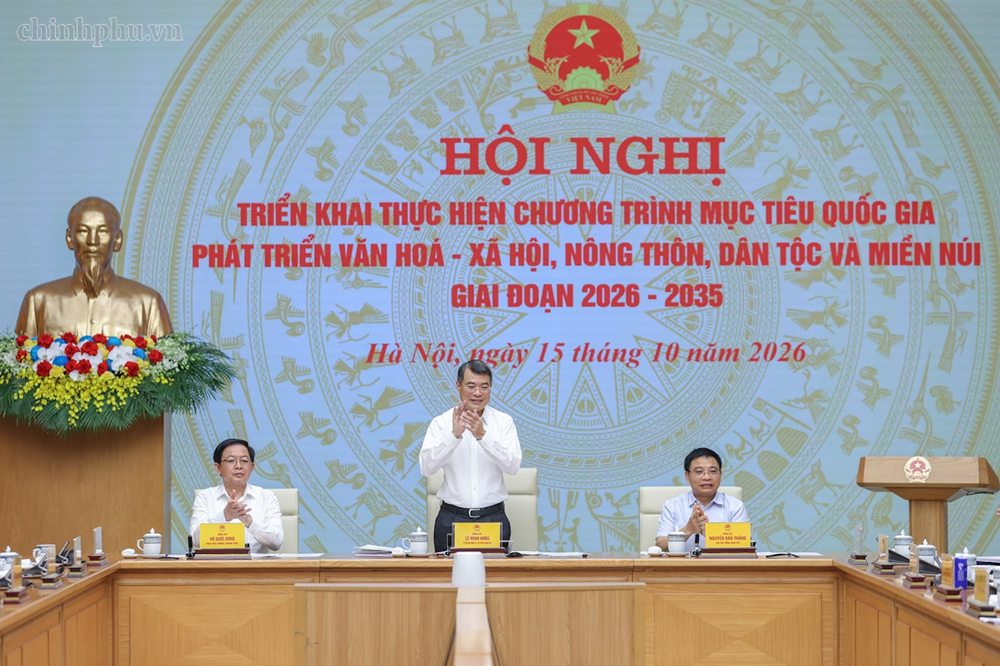 Thủ tướng chủ trì Hội nghị triển khai Chương trình mục tiêu quốc gia phát triển văn hóa - xã hội, nông thôn, dân tộc miền núi - ảnh 1