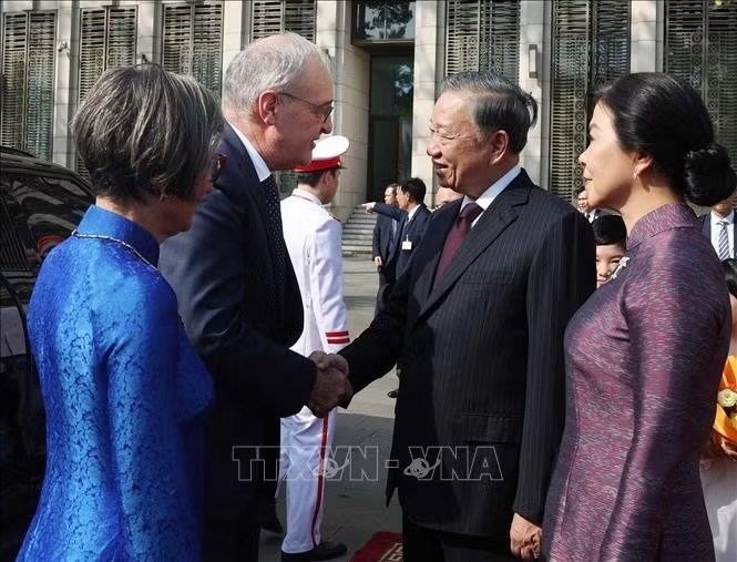 Tổng Bí thư, Chủ tịch nước Tô Lâm chủ trì Lễ đón Tổng thống Liên bang Thụy Sĩ - ảnh 1