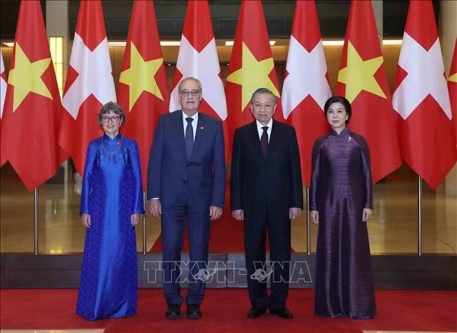 Tổng Bí thư, Chủ tịch nước Tô Lâm chủ trì Lễ đón Tổng thống Liên bang Thụy Sĩ - ảnh 7
