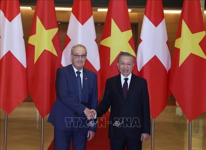 Tổng Bí thư, Chủ tịch nước Tô Lâm chủ trì Lễ đón Tổng thống Liên bang Thụy Sĩ - ảnh 8
