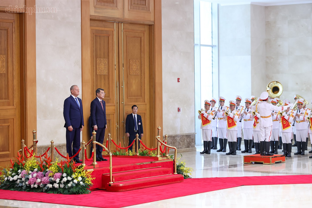 Thủ tướng Lê Minh Hưng chủ trì lễ đón chính thức Thủ tướng Ba Lan - ảnh 1