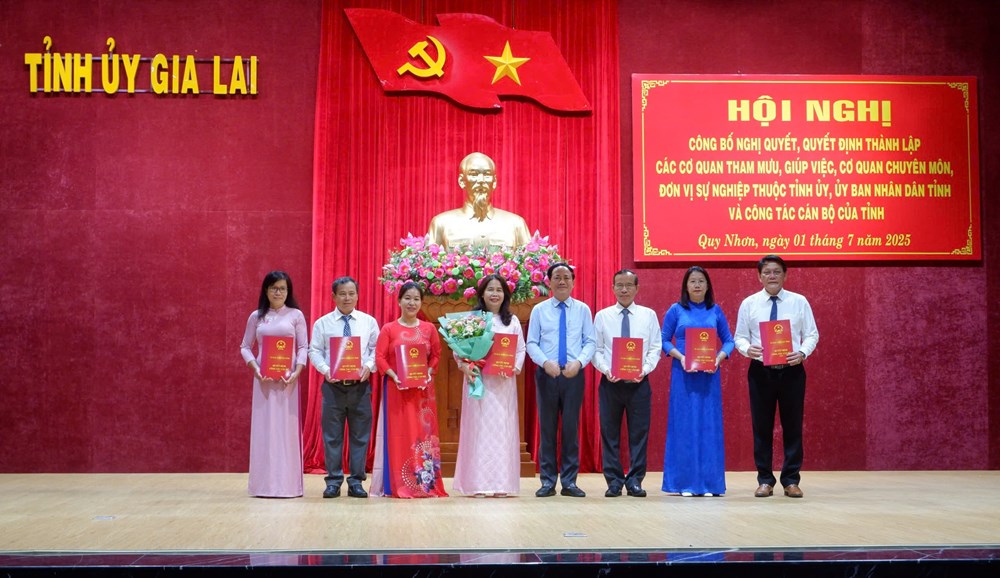 Gia Lai công bố nghị quyết, quyết định thành lập các cơ quan tham mưu, giúp việc - ảnh 3