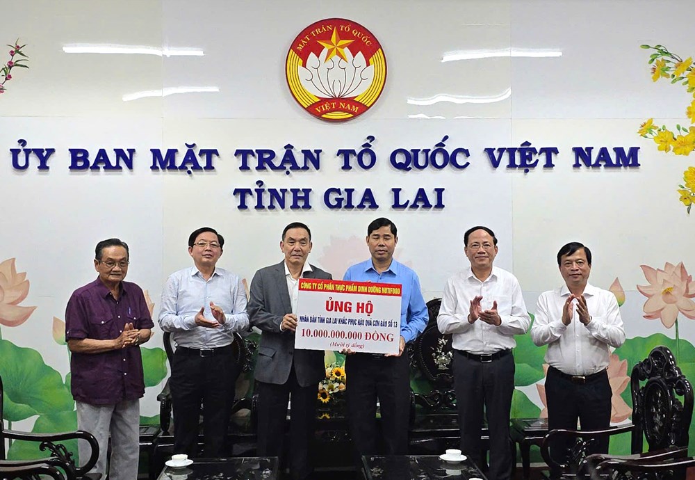Nutifood ủng hộ 10 tỉ đồng hỗ trợ người dân Gia Lai bị ảnh hưởng do bão số 13 - ảnh 1