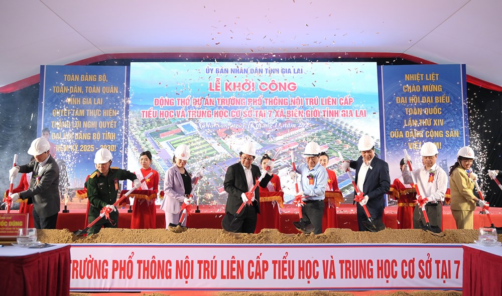 Phó Thủ tướng Hồ Quốc Dũng: Xây dựng trường học biên giới là điểm tựa tinh thần, biểu tượng văn hóa - ảnh 1