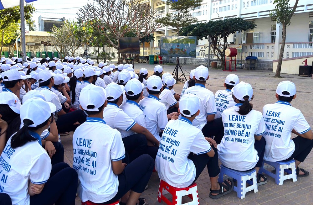 Diễn tập phòng, chống đa thiên tai trong trường học ở Gia Lai - ảnh 2