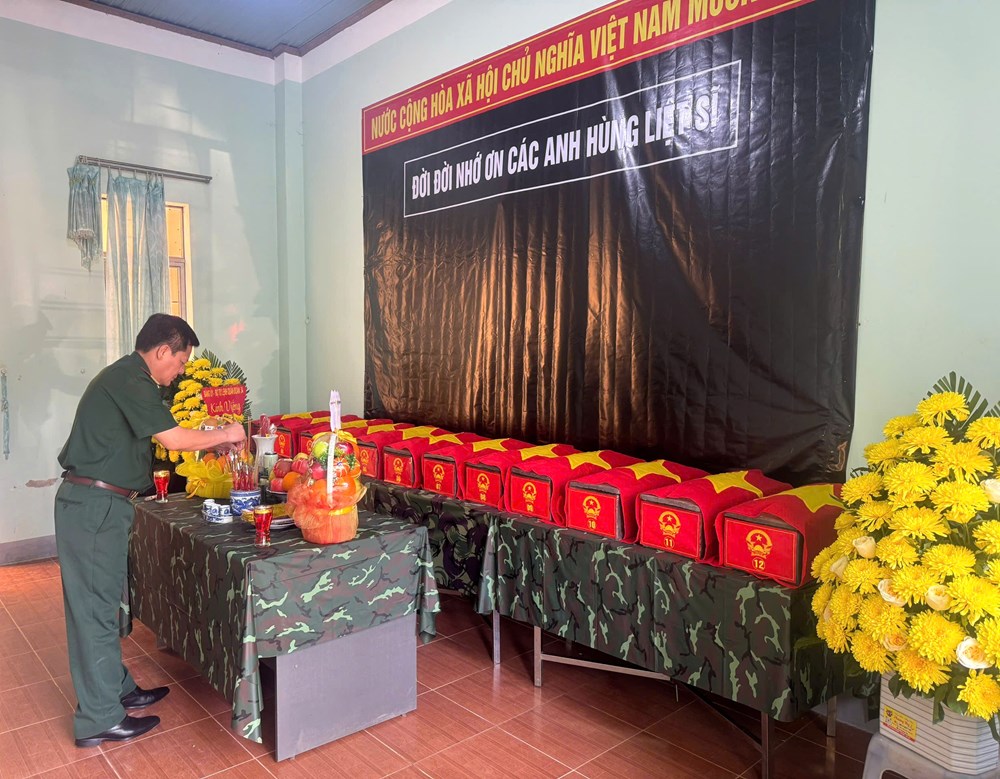 Gia Lai quy tập 12 hài cốt liệt sĩ tại xã Ia Ly - ảnh 1