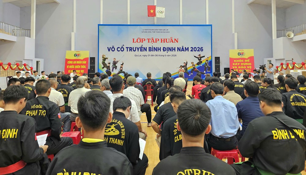 Hơn 100 võ sư, HLV, các lò võ tiêu biểu tham gia tập huấn Võ cổ truyền Bình Định - ảnh 2