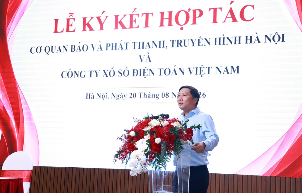 Cơ quan Báo và Phát thanh, Truyền hình Hà Nội ký kết hợp tác truyền thông với Công ty Xổ số điện toán Việt Nam - ảnh 2