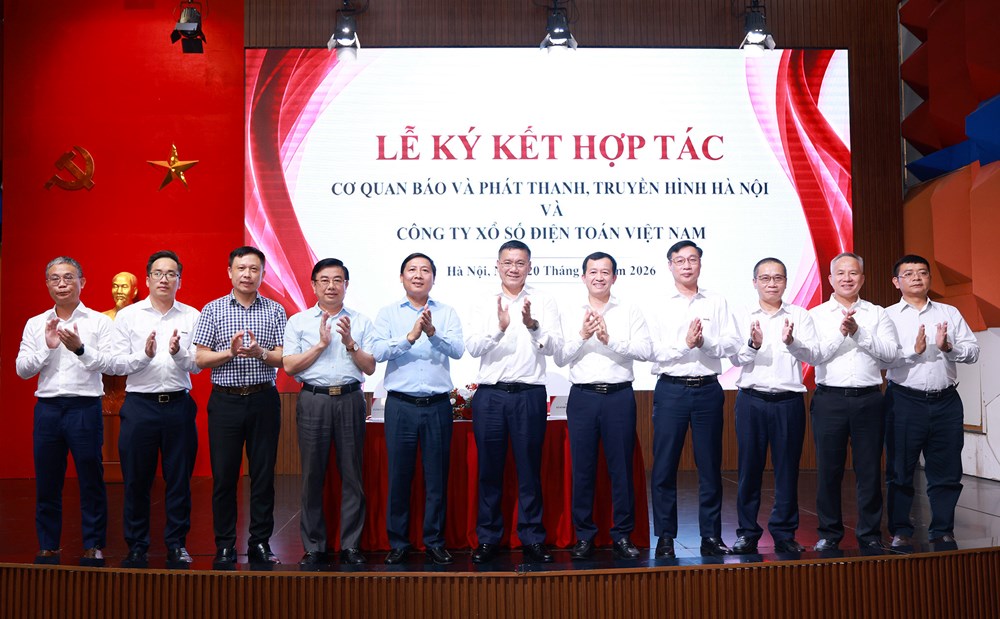 Cơ quan Báo và Phát thanh, Truyền hình Hà Nội ký kết hợp tác truyền thông với Công ty Xổ số điện toán Việt Nam - ảnh 5
