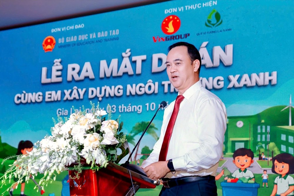 Bộ GD&ĐT phối hợp với Quỹ Vì tương lai xanh triển khai dự án “Cùng em xây dựng ngôi trường xanh” - ảnh 1