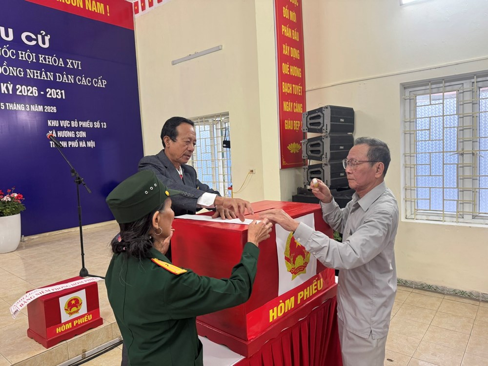 Nhiều khu vực hoàn thành sớm công tác bầu cử - ảnh 1