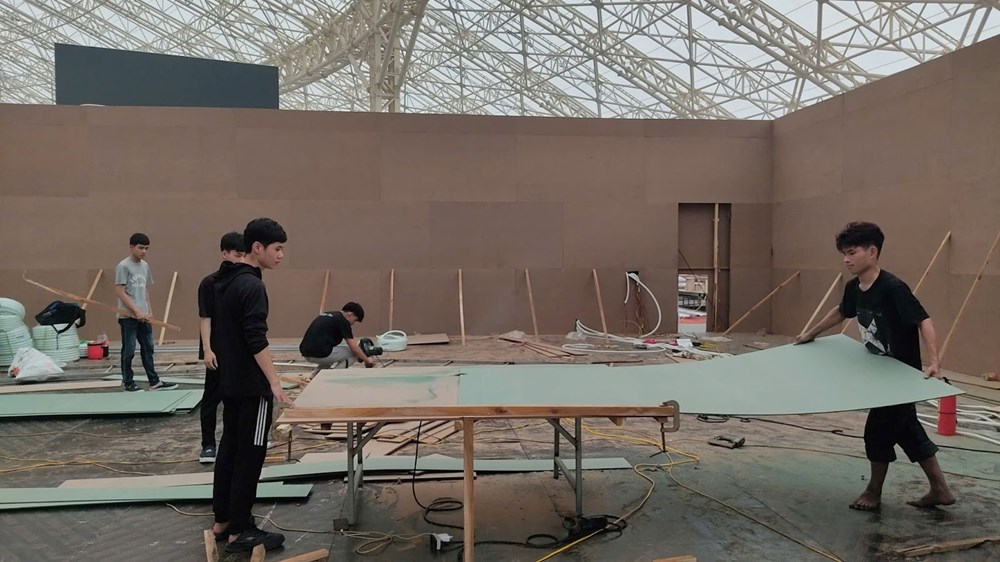  Phó Chủ tịch tỉnh Lâm Đồng kiểm tra tiến độ thi công Triển lãm Thành tựu đất nước - ảnh 2