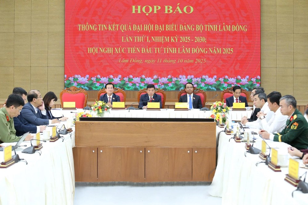 Lâm Đồng: Họp báo thông tin kết quả Đại hội đại biểu Đảng bộ lần thứ I và Hội nghị xúc tiến đầu tư năm 2025 - ảnh 1