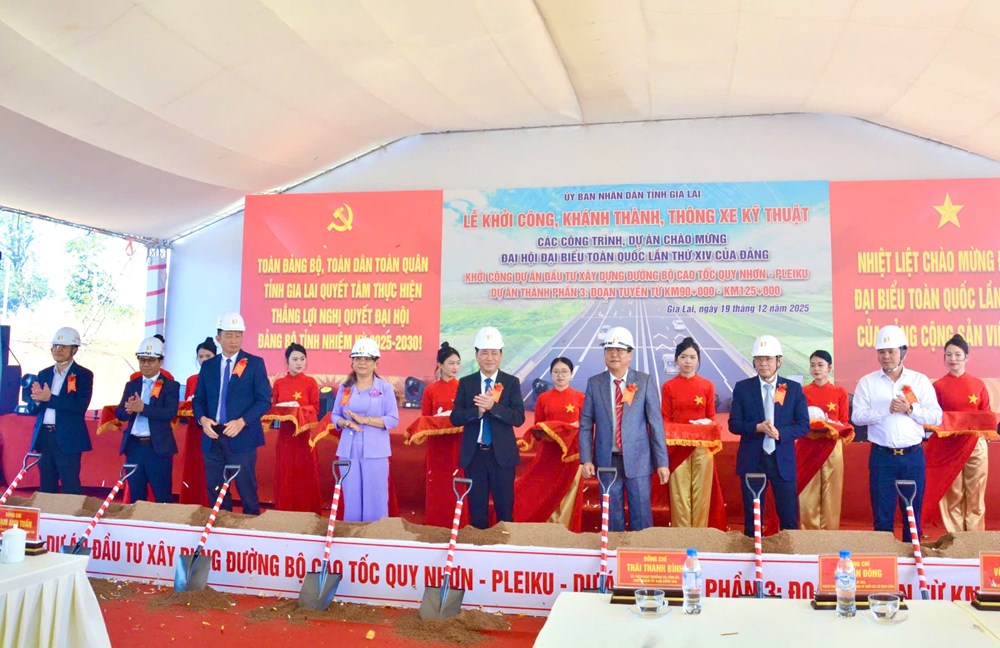 Gia Lai: Khởi công Dự án thành phần 3 cao tốc Quy Nhơn - Pleiku - ảnh 1