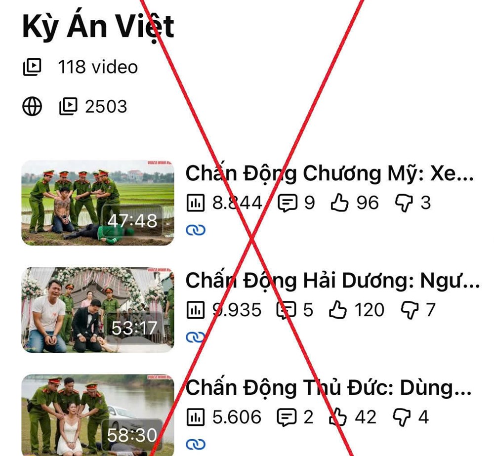 Công an Hà Nội cảnh báo loạt video “kỳ án chấn động” hút triệu view trên YouTube - ảnh 1