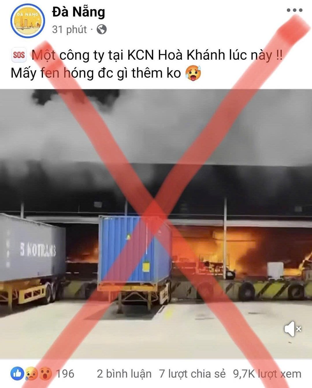 Đà Nẵng bác tin đồn cháy lớn tại Khu công nghiệp Hòa Khánh - ảnh 1