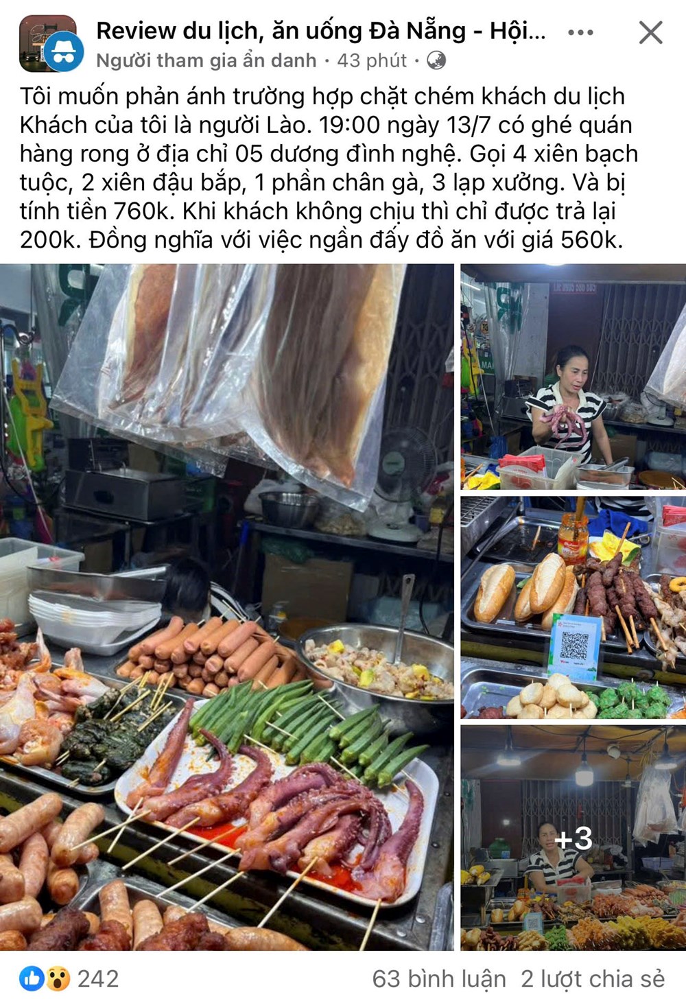 Xác minh thông tin du khách Lào bị “chặt chém” khi mua đồ ăn vặt - ảnh 1