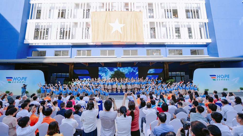 Khánh thành trường Hy Vọng - nơi ươm mầm tương lai từ yêu thương - ảnh 1