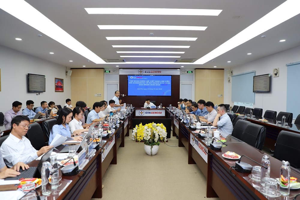 EVN làm việc với EVNGENCO2 về kế hoạch sản xuất kinh doanh - ảnh 1