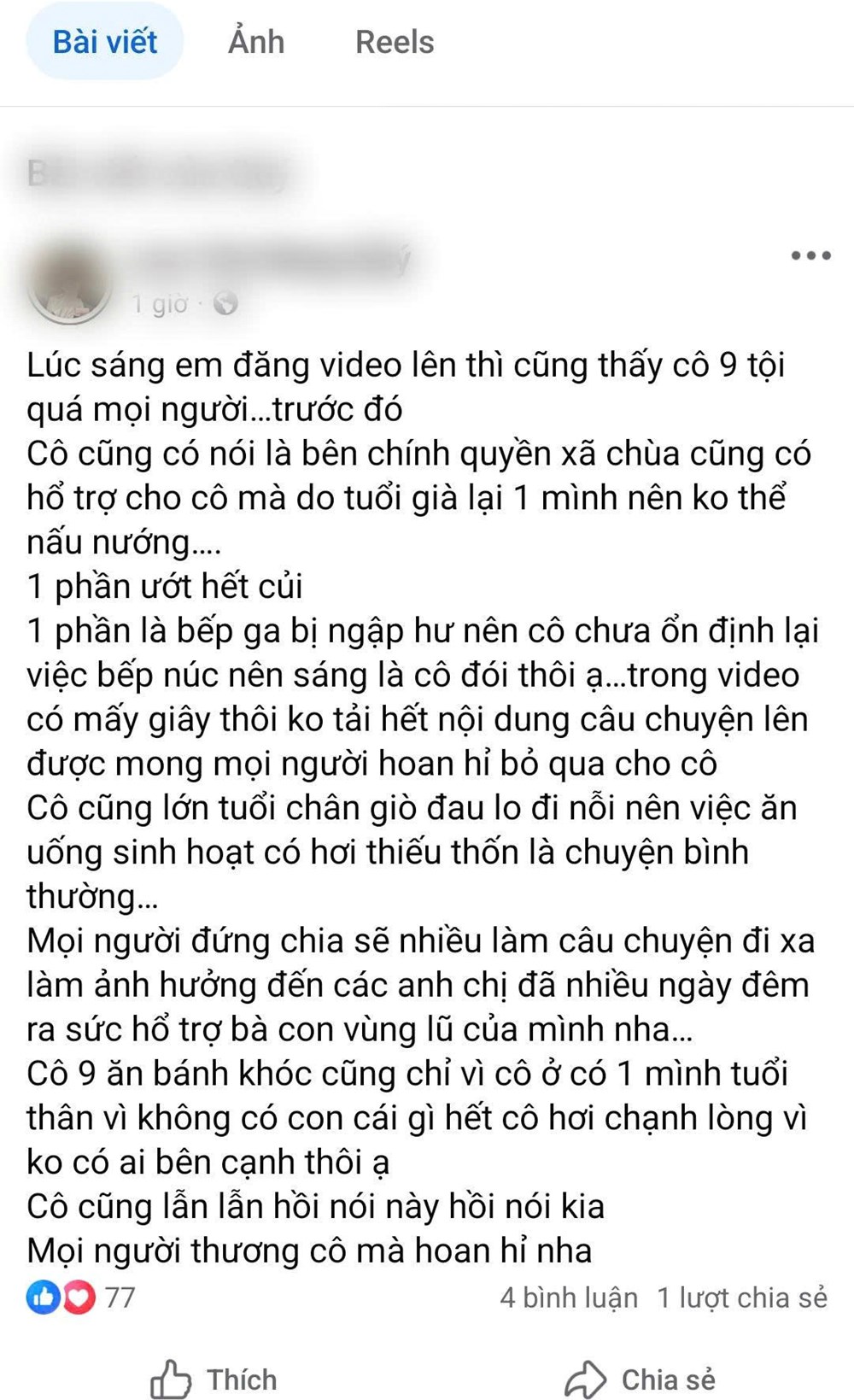 Thông tin “bà cụ mấy ngày không ăn uống trong mùa lụt” ở Đà Nẵng là sai sự thật - ảnh 2