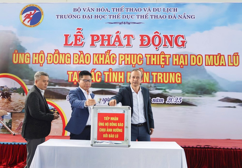 Trường Đại học Thể dục Thể thao Đà Nẵng phát động ủng hộ đồng bào miền Trung khắc phục hậu quả mưa lũ - ảnh 3