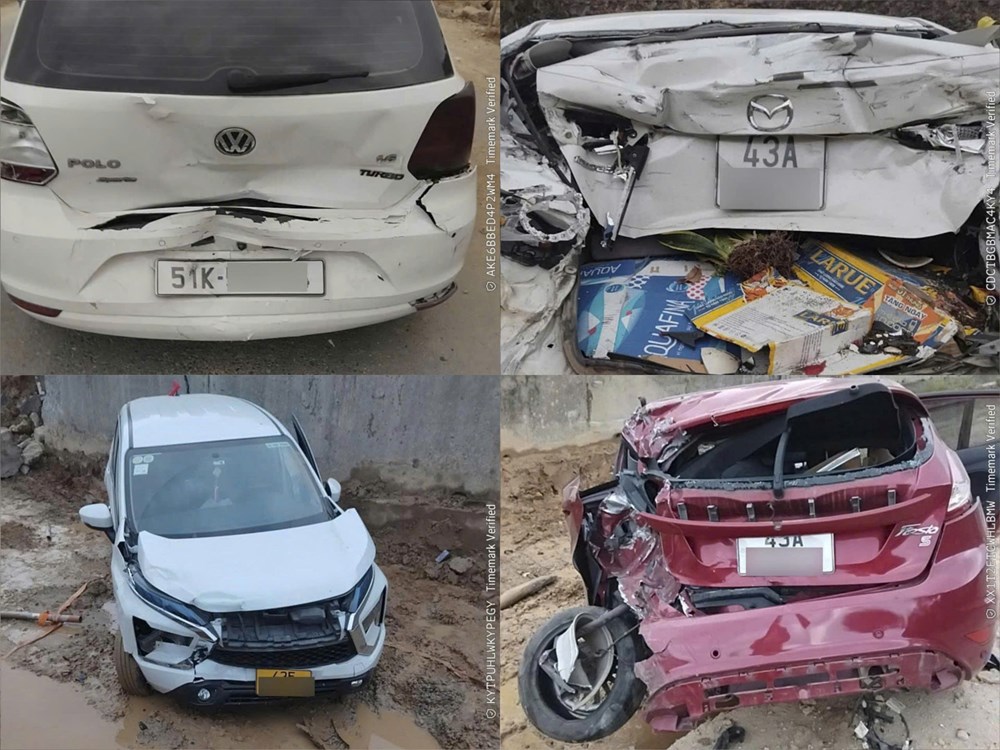 Tai nạn liên hoàn trên cao tốc La Sơn - Túy Loan, nhiều xe hư hỏng - ảnh 2