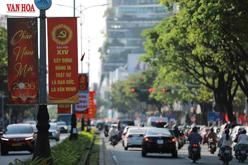 Phố phường Đà Nẵng rực rỡ cờ hoa chào mừng Đại hội XIV của Đảng - ảnh 13