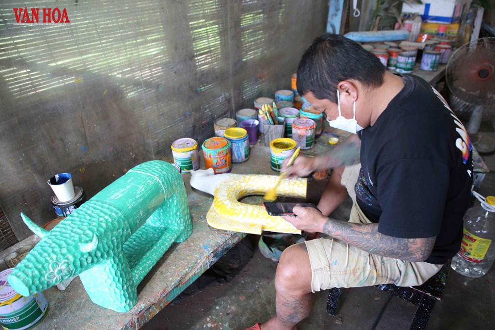 Độc đáo linh vật ngựa gỗ ở làng Củi Lũ  - ảnh 11