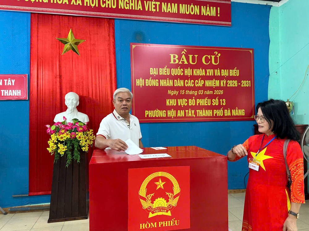 Cử tri Đà Nẵng phấn khởi đi bầu cử đại biểu Quốc hội và HĐND các cấp - ảnh 16